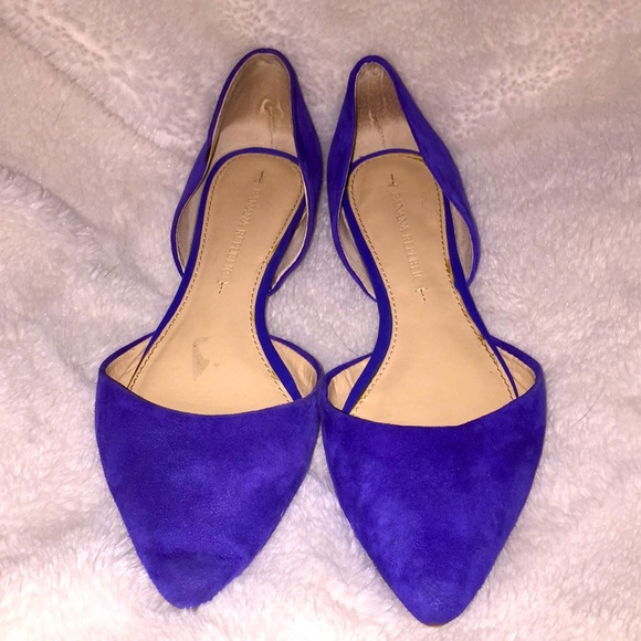Banana Republic Blue Suede Slip-Ons - Picture 2 of 5
